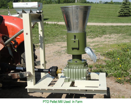 PTO pellet mill used in farm